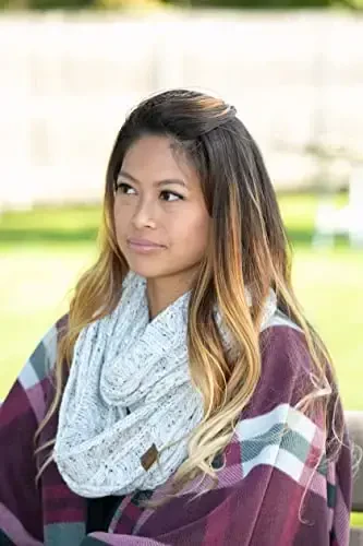 Funky Junque Infinity Scarf Women Winter Cable Knit Circle Wrap - Mother's Day Gift - 5