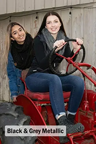 Funky Junque Infinity Scarf for Women – Oversized Chunky Cable Knit Warm Winter Women's Infinity Neck Scarves Circle Wrap - 5