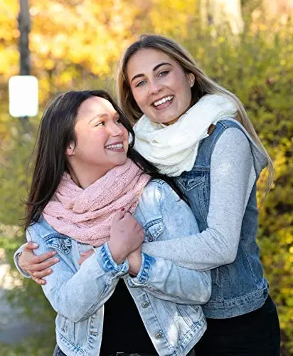 Funky Junque Infinity Scarf for Women – Oversized Chunky Cable Knit Warm Winter Women's Infinity Neck Scarves Circle Wrap - 6