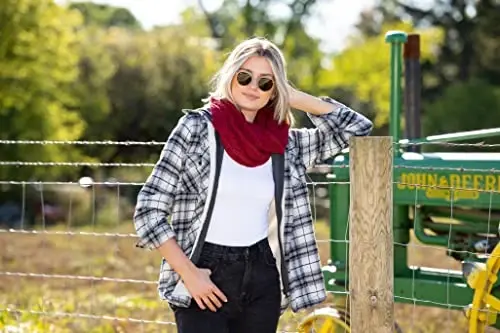 Funky Junque Infinity Scarf for Women – Oversized Chunky Cable Knit Warm Winter Women's Infinity Neck Scarves Circle Wrap - FUNKY (1)