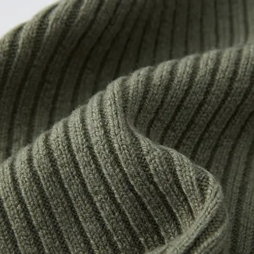 FUQILA 100% Merino Junidan Triko Beryetka, Unisex Iliq Qishki Kepka, Yumshoq, Nafas Oluvchi va Qulay Cho'ziluvchi Manjetli Kepka - 3