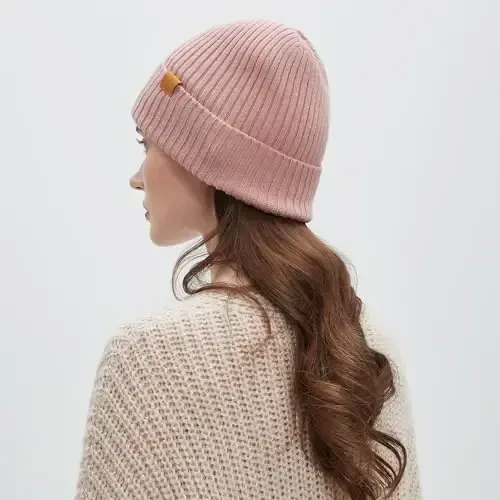 FUQILA 100% Merino Wool Cuff Beanie Hat, Unisex Warm Winter Caps Soft, Breathable & Cozy Stretchy Knitted Cuffed Cap - 7