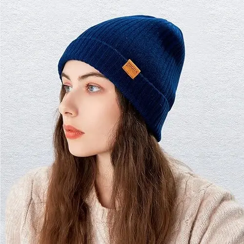 FUQILA 100% Merino Wool Cuff Beanie Hat, Unisex Warm Winter Caps Soft, Breathable & Cozy Stretchy Knitted Cuffed Cap - 6