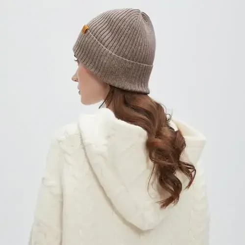 FUQILA 100% Merino Wool Cuff Beanie Hat, Unisex Warm Winter Caps Soft, Breathable & Cozy Stretchy Knitted Cuffed Cap - 7