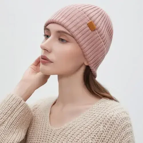 FUQILA 100% Merino Wool Cuff Beanie Hat, Unisex Warm Winter Caps Soft, Breathable & Cozy Stretchy Knitted Cuffed Cap - 6