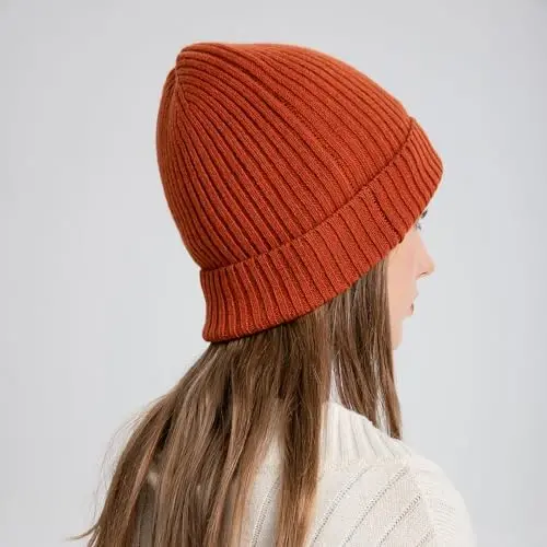 FUQILA 100% Merino Wool Cuff Beanie Hat, Unisex Warm Winter Caps Soft, Breathable & Cozy Stretchy Knitted Cuffed Cap - 7
