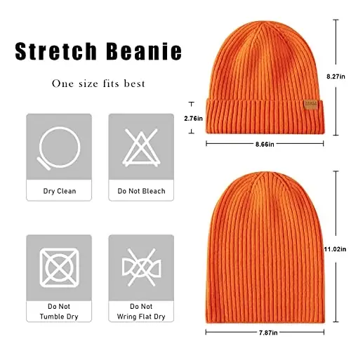FUQILA 100% Merino Wool Cuff Beanie Hat, Unisex Warm Winter Caps Soft, Breathable & Cozy Stretchy Knitted Cuffed Cap - 3