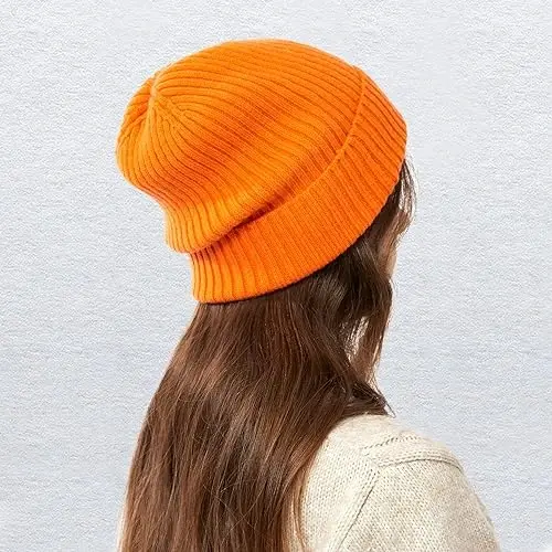 FUQILA 100% Merino Wool Cuff Beanie Hat, Unisex Warm Winter Caps Soft, Breathable & Cozy Stretchy Knitted Cuffed Cap - 7