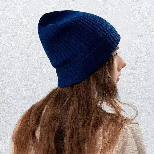 FUQILA 100% Merino Wool Cuff Beanie Hat, Unisex Warm Winter Caps Soft, Breathable & Cozy Stretchy Knitted Cuffed Cap - 7