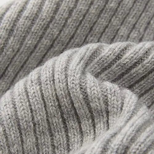 FUQILA 100% Merino Wool Cuff Beanie Hat, Unisex Warm Winter Caps Soft, Breathable & Cozy Stretchy Knitted Cuffed Cap - FUQILA (1)