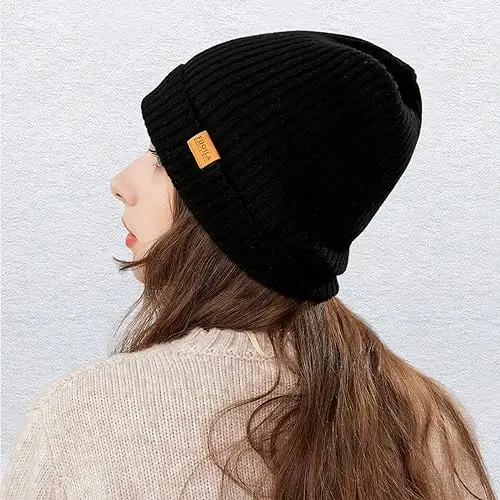 FUQILA 100% Merino Wool Cuff Beanie Hat, Unisex Warm Winter Caps Soft, Breathable & Cozy Stretchy Knitted Cuffed Cap - 7