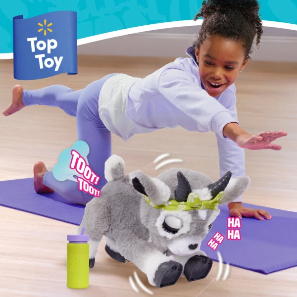 furReal Daisy the Yoga Goat Interactive Toy, 11-inch Realistic Plush Kids Toys for Ages - FURREAL (1)