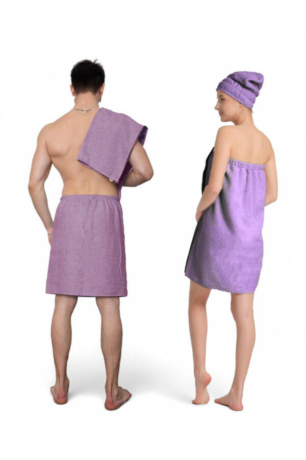 Furry Men's Women's Bathrobe Dowry Towel Set - 5