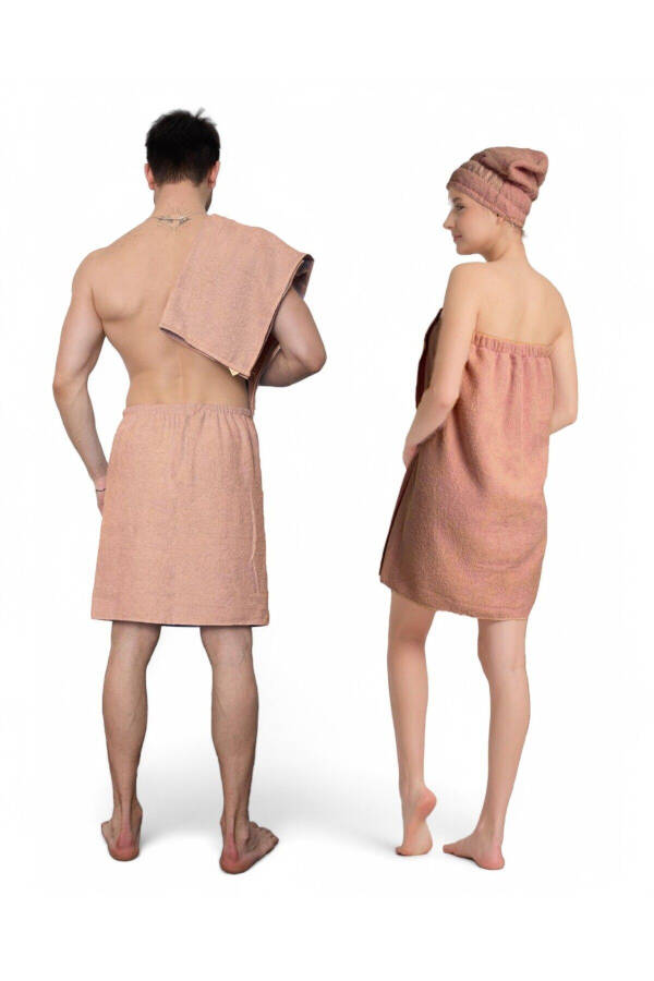 Furry Men's Women's Bathrobe Dowry Towel Set - 5