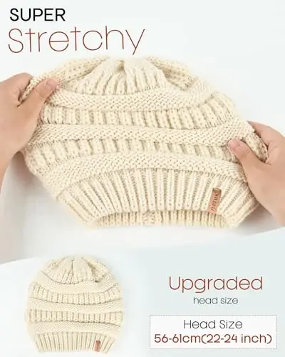FURTALK Ayollar Qishki Trikotaj Beanie Shlyapa Iliq Trikotaj Bosh Suyuq Ski Shapka Ayollar uchun - 3