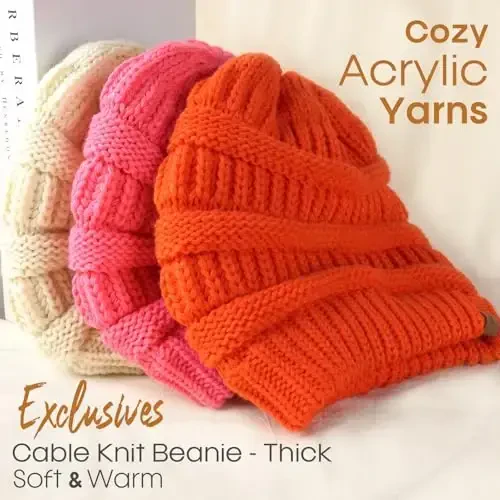 FURTALK Ayollar Qishki Trikotaj Beanie Shlyapa Issiq Trikotaj Bosh Suyagi Chang'i Shapka Ayollar uchun Shlyapalar - 4