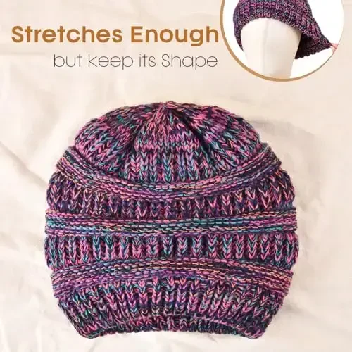 FURTALK Ayollar Qishki Trikotaj Beanie Shlyapa Issiq Trikotaj Bosh suyagi chang'i shapkalari Ayollar uchun - 3