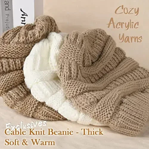 FURTALK Ayollar Qishki Trikotaj Beanie Shlyapa Issiq Trikotaj Bosh suyagi chang'i shapkalari Ayollar uchun - 2