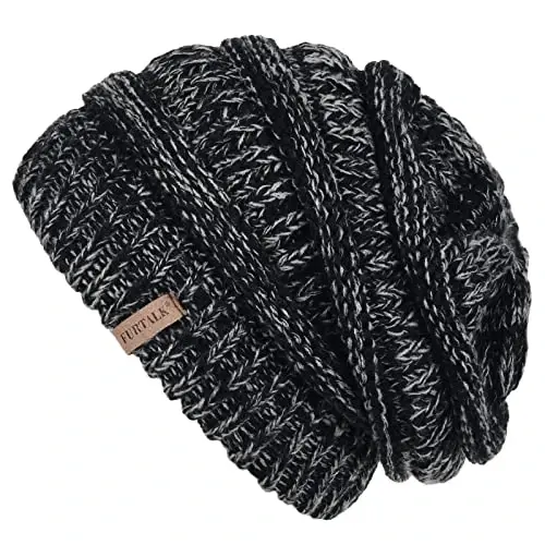 FURTALK Ayollar Qishki Trikotaj Beanie Shlyapa Issiq Trikotaj Bosh Suyagi Chang'i Shlyapalari Ayollar uchun 