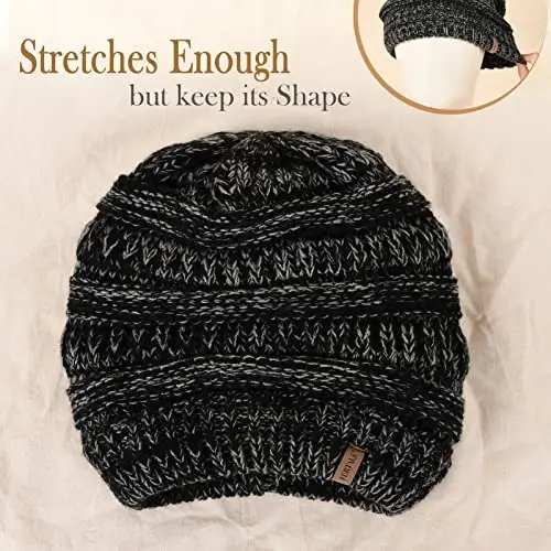 FURTALK Ayollar Qishki Trikotaj Beanie Shlyapa Issiq Trikotaj Bosh Suyagi Chang'i Shlyapalari Ayollar uchun - 3