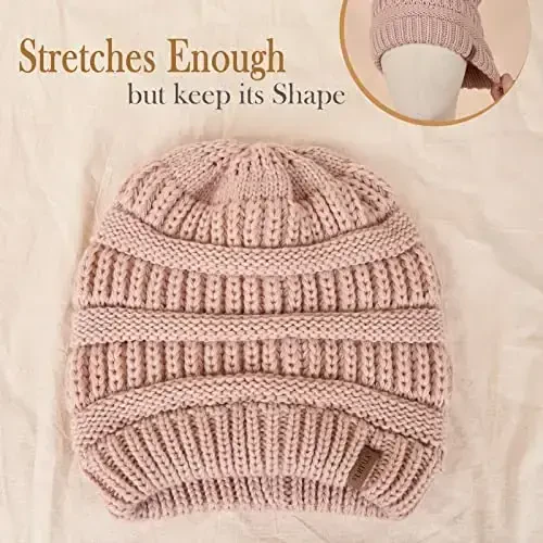 FURTALK Ayollar Qishki Trikotaj Beanie Shlyapa Issiq Trikotaj череп чап Шляпа Ayollar uchun - 4