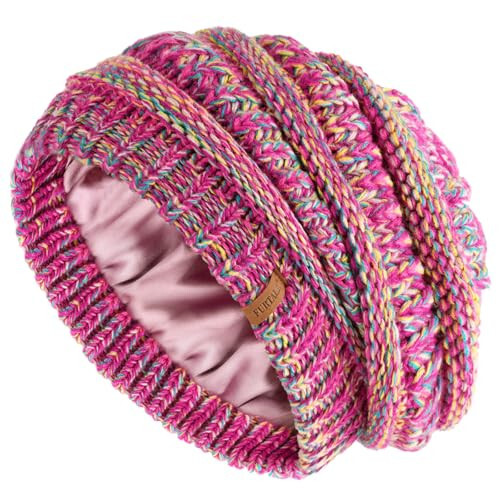 FURTALK ayollar uchun qishki bereti Atlas astarli toʻqilgan beanie. Xiylachan qishki shlyapalar koʻp rangli - FURTALK