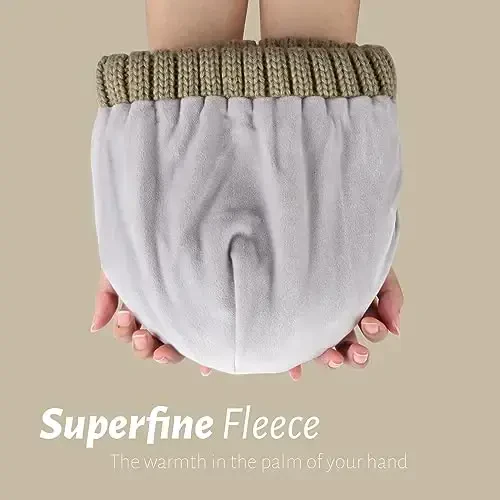 FURTALK Ayollar uchun qishki shapkalar, jun bilan qoplangan beanie trikotaj katta hajmli ayollar qor shapkasi - 4