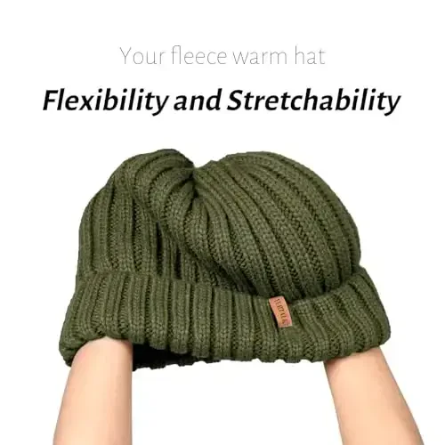 FURTALK Ayollar uchun Qishki Shlyapalar Fleece Astarli Bini Trikotaj Qalin Ayollar Qor Shapka - 2