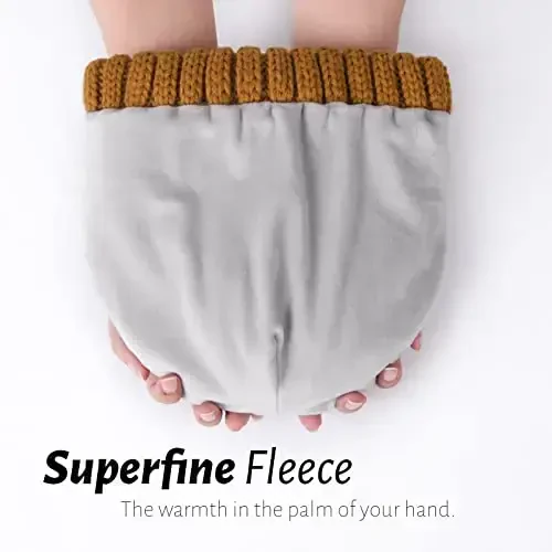 FURTALK Ayollar uchun qishki shlyapalar Fleece bilan qoplangan Beanie Trikotaj katta hajmli ayollar qor shapkasi - 3