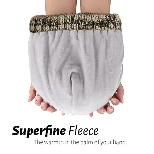 FURTALK Ayollar uchun qishki shlyapalar Fleece bilan qoplangan Beanie trikotaj katta hajmli ayollar qor shapkasi - 3