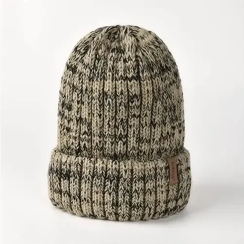 FURTALK Ayollar uchun qishki shlyapalar Fleece bilan qoplangan Beanie trikotaj katta hajmli ayollar qor shapkasi - 5