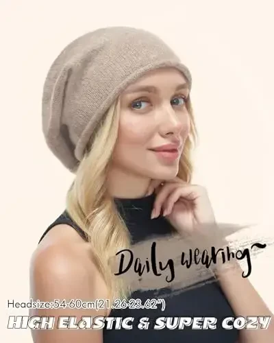 FURTALK Ayollar uchun Slouchy Beanies qishki shlyapalar Yumshoq iliq Beanie shlyapa Xonimlar Trikotaj Skull Beanies - Modazone (1)