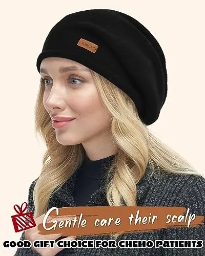 FURTALK Ayollar uchun slouchy shapkalar Qishki shapkalar Yumshoq iliq shapka Xonimlar uchun trikotaj bosh suyagi shapkalari - 4