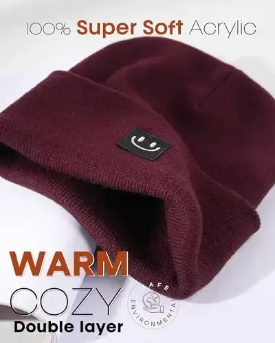 FURTALK Ayollar va erkaklar uchun unisex shapka Triko манжетли qishki shapkalar Yumshoq iliq yoqimli chang'i bosh suyagi qopqoqlari - 2