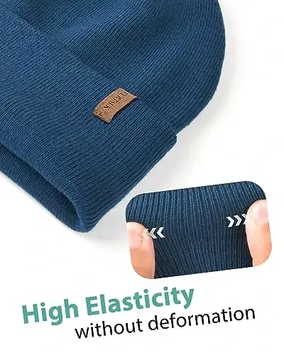 FURTALK Beanie for Men Women Cuffed Thick Knitted Unisex Winter Hat Beanies Skull Cap - 2