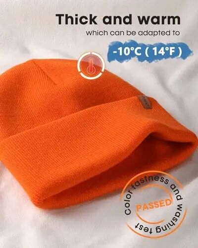 FURTALK Beanie for Men Women Cuffed Thick Knitted Winter Hat Skull Cap | Double-Layer Warmth, Ultra-Soft Itch-Free Knit, Snug No-Slip Fit, Essential Gear for Winter Jogging & Outdoor Sports - FURTALK (1)