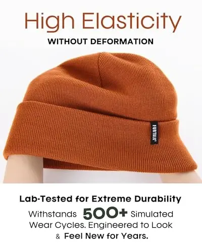 FURTALK Beanie Hat for Men Women Winter Hats for Women Men Soft Warm Unisex Cuffed Beanie Knitted Skull Cap - 5