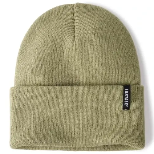 FURTALK Beanie Hat for Men Women Winter Hats for Women Men Soft Warm Unisex Cuffed Beanie Knitted Skull Cap - FURTALK