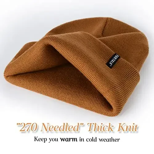 FURTALK Beanie Hat for Men Women Winter Hats for Women Men Soft Warm Unisex Cuffed Beanie Knitted Skull Cap - FURTALK (1)