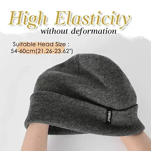 FURTALK Beanie Hat for Men Women Winter Hats for Women Men Soft Warm Unisex Cuffed Beanie Knitted Skull Cap - 3