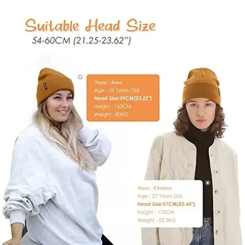 FURTALK Beanie Hat for Men Women Winter Hats for Women Men Soft Warm Unisex Cuffed Beanie Knitted Skull Cap - 4