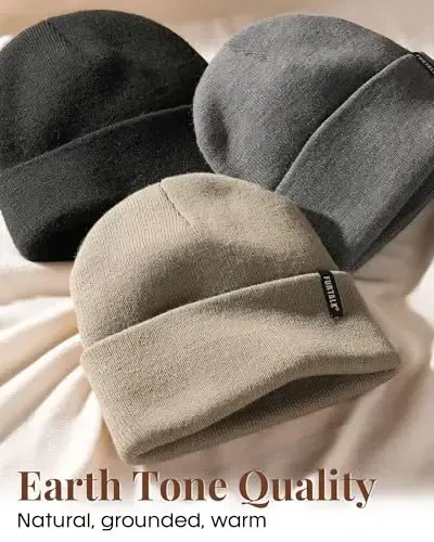 FURTALK Beanie Hat for Men Women Winter Hats for Women Men Soft Warm Unisex Cuffed Beanie Knitted Skull Cap - FURTALK (1)