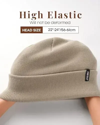 FURTALK Beanie Hat for Men Women Winter Hats for Women Men Soft Warm Unisex Cuffed Beanie Knitted Skull Cap - 3