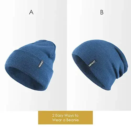 FURTALK Beanie Hat for Men Women Winter Hats for Women Men Soft Warm Unisex Cuffed Beanie Knitted Skull Cap - 3