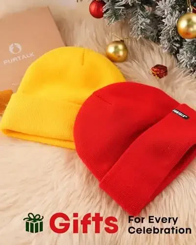 FURTALK Beanie Hat for Men Women Winter Hats for Women Men Soft Warm Unisex Cuffed Beanie Knitted Skull Cap - 4