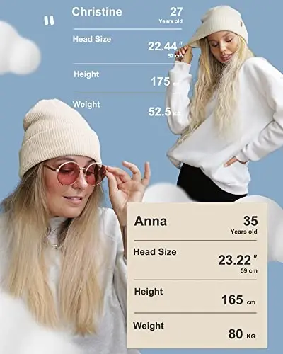 FURTALK Beanie Hats for Women Men Winter Hats Womens Knitted Slouchy Beanies Cuffed Skull Cap Warm Ski Hat - 4