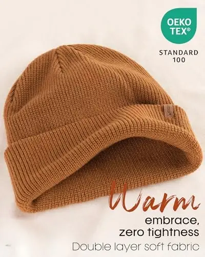 FURTALK Beanie Hats for Women Men Winter Hats Womens Knitted Slouchy Beanies Cuffed Skull Cap Warm Ski Hat - 2