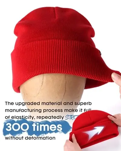 FURTALK Erkaklar Ayollar uchun Beanie Manshetli Qalin Trikotaj Unisex Qishki Shlyapa Beanies череп qopqog'i - 3