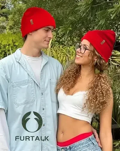 FURTALK Erkaklar Ayollar uchun Beanie Manshetli Qalin Trikotaj Unisex Qishki Shlyapa Beanies череп qopqog'i - 4