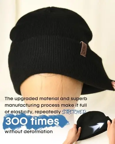 FURTALK Erkaklar Ayollar uchun Beanie Qalin Triko Unisex Qishki Shlyapa Beani Bosh Suyagi Qalpog'i - 3